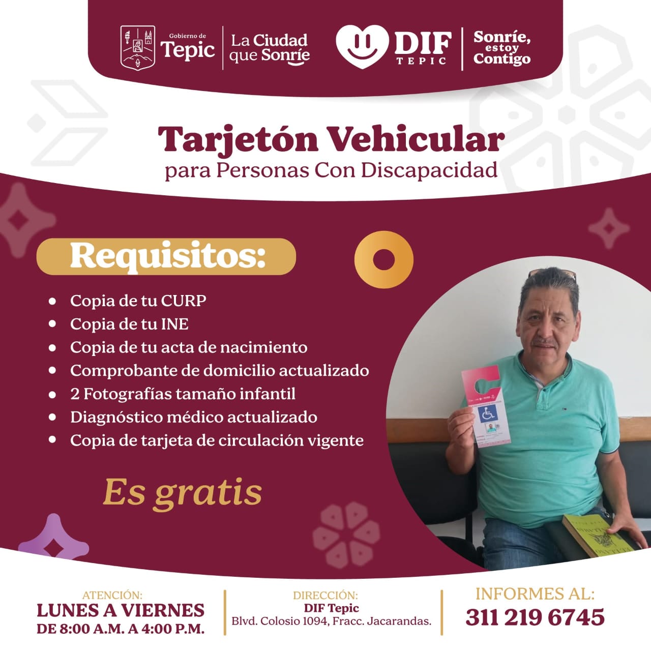 Tarjetón vehicular – Personas con Discapacidad